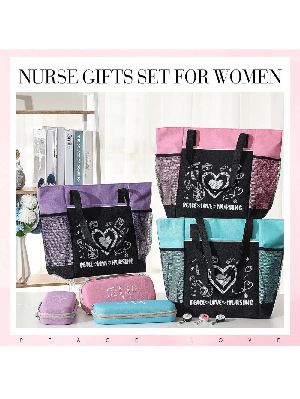 Luxury Nurse Gift Set Box with Tote Bag, Silicone Wrist